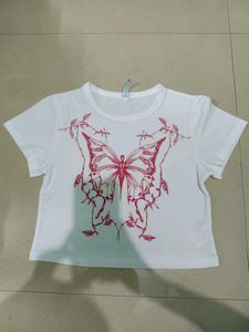 Y2k Newme Butterfly Graphic Tee