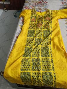 Beautiful Yellow Crepe Kurta Used Only Once