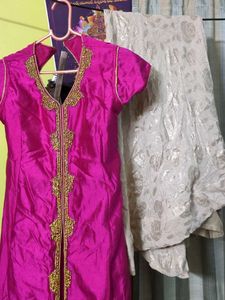 Long Cut Gown With Skirt