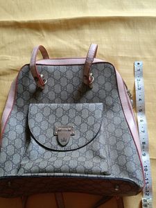 Grey and Pink Backpack