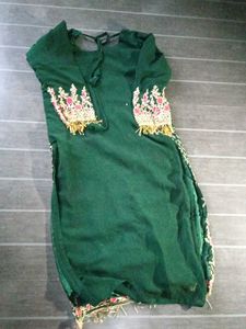 Elegant Green Embroidered Salwar Suit