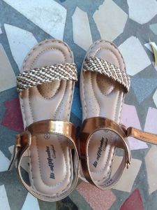 Gold Sandals With Velcro