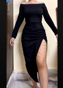 Rhinstone Dress In Black🖤