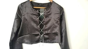 Shein Lace-Up Crop Top