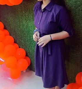 Purple Shirt Dress