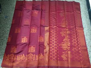 Maroon Artsilk Saree
