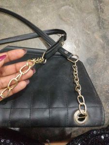 Black Quilted Crossbody Bag