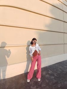 Coral Pink Wide Leg Pants