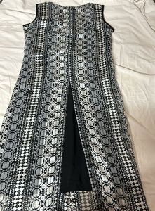 black embellished anarkali
