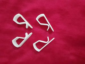 White Plastic Clips (Set of 4)