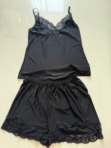 Lace Trim Cami Short Set