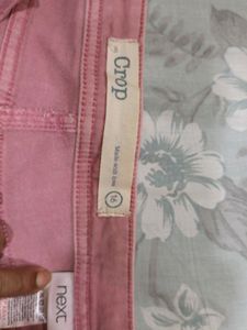Cropped Pink Denim. Gently Used In Great Condition