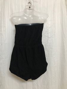 Garage Black Strapless Jumpsuit