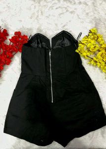 H&amp;M Conscious Black Strapless Playsuit