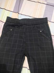 Stylish Black Check Pants