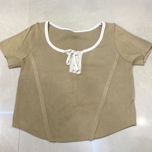 Tan Short Sleeve Top