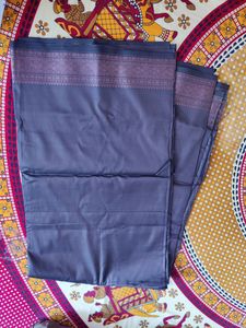 Dark Coffee Brown Saree With Beautiful Zari Pallu