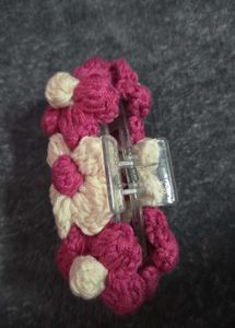 Handmade Crochet Flower Hair Clutcher