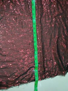 Sequin Fabric - Red &amp; Black