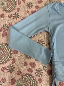 Ribbed Top With Drawstrings