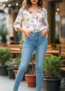 Floral Print Button-Down Shirt