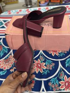 DressBerry Heels - Burgundy Straps