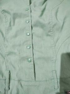 Green Mini Dress with Pockets