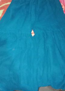 Teal Embroidered Ethnic Dress