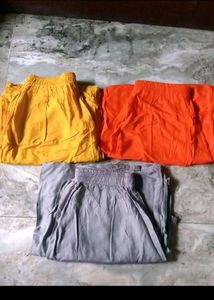 Cotton Plazo Set=3pcs