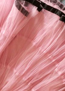 Pink Tulle Skirt with Black Bow Combo