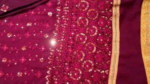 Elegant Maroon Embroidered Suit Set