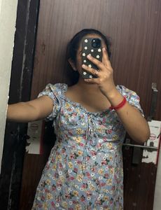 Blue Floral Dresss