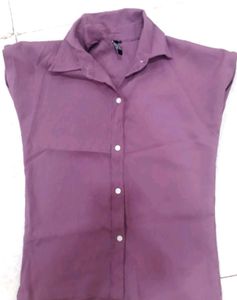 Lavender Half Sleeves Shirt