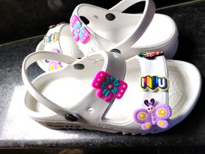 Decorated White Sandals
