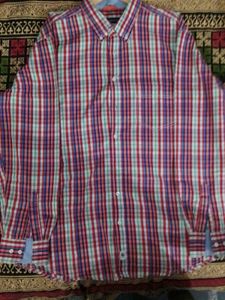 checkes print man premium Shirt