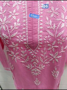 Pink Embroidered Kurta