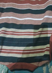 Striped Sleeveless Sweater Vest