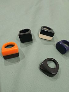 Chunky Resin Rings (Set of 5)