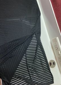 Black Slit Pencil Skirt