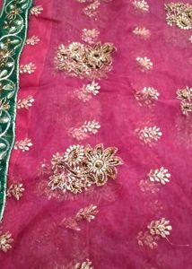Saree Net Rose Pink Colour