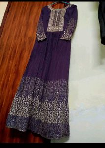 Elegant Purple Ethnic Gown