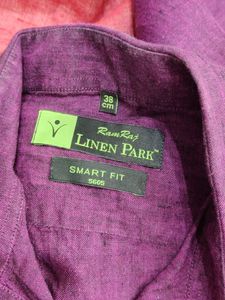 Ramraj Linen Park Purple Smart Fit Shirt (Men&#39;s)