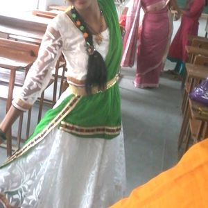White Net Anarkali