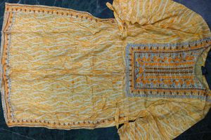 Embroidered Yellow Kurta With Trouser