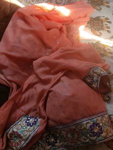 Baby Pink Colour Saree