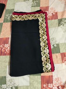 Embroidery Saree With Blouse Piece