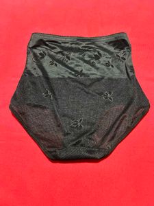 Black Mesh High Waist Brief Panty
