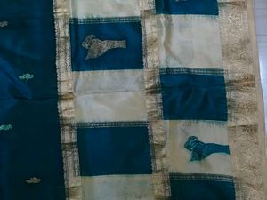 SEA GREEN Kanjeevaram Zari Saree