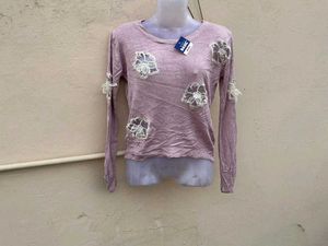 Floral Detail Long Sleeve Top