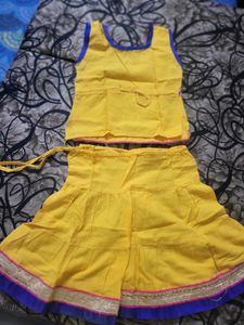 Yellow Indian Girls Outfit